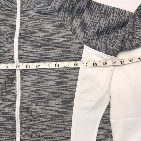 Tek Gear Gray and White Full Zipper Athletic Track Jacket Large NWOT - Picture 7 of 9